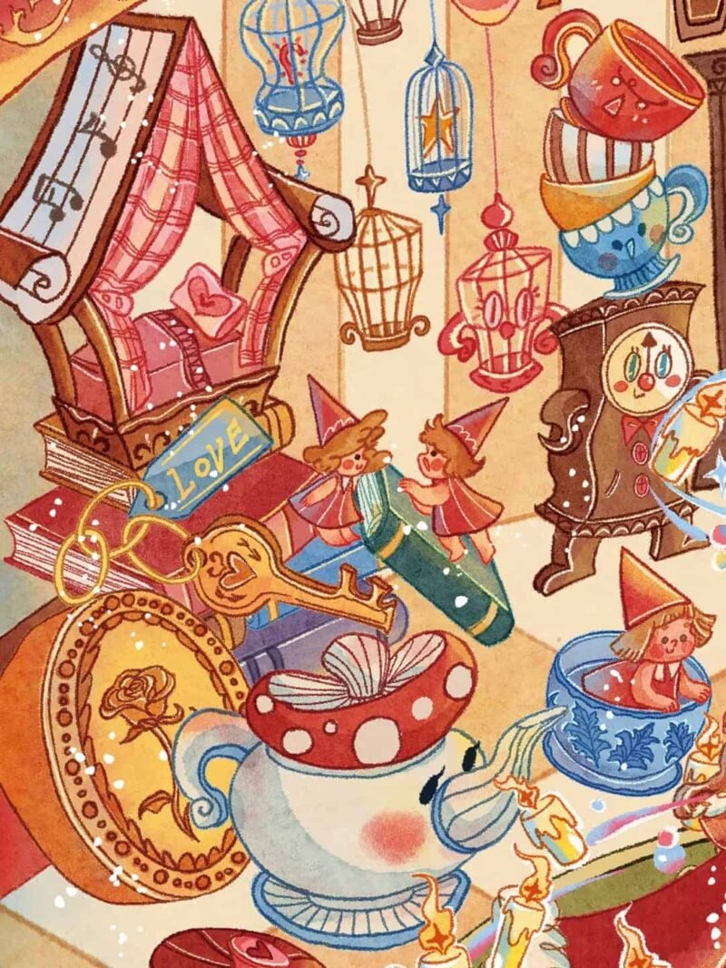 Hourglass Puzzle-Beauty and the Beast (3) Hourglass Puzzle-Beauty and the Beast-1000pcs Jigsaw Puzzle