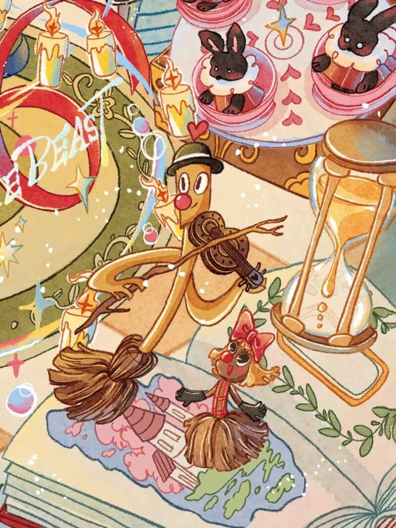 Hourglass Puzzle-Beauty and the Beast (4) Hourglass Puzzle-Beauty and the Beast-1000pcs Jigsaw Puzzle