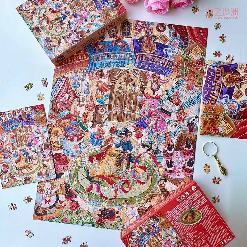 Hourglass Puzzle-Beauty and the Beast (7) Hourglass Puzzle-Beauty and the Beast-1000pcs Jigsaw Puzzle