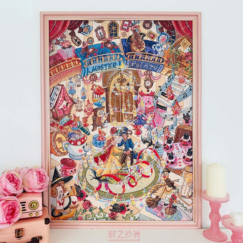 Hourglass Puzzle-Beauty and the Beast (8) Hourglass Puzzle-Beauty and the Beast-1000pcs Jigsaw Puzzle