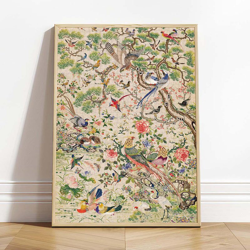Pin De Le-Auspicious Harmony of Flowers and Birds-1000pcs Jigsaw Puzzle