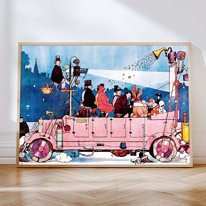 Pindele-Cinema on Wheels (2) Pin De Le-Cinema on Wheels-1000pcs Jigsaw Puzzle