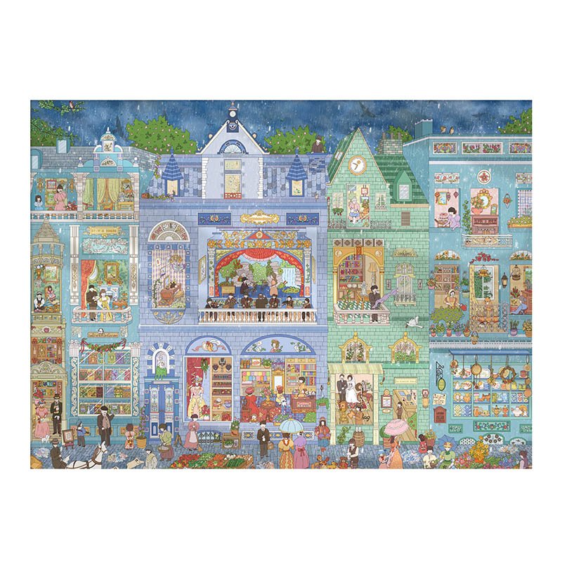 Pin De Le-Rainy Day in the Foggy City-1000pcs Jigsaw Puzzle