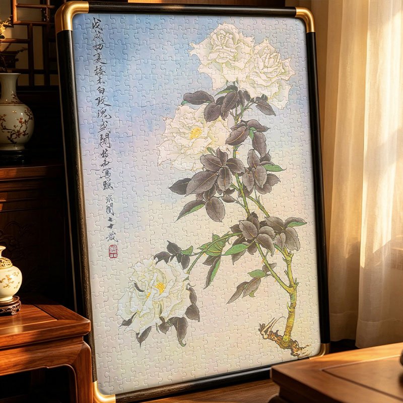 See the Elephant-White Rose (2) See the Elephant-500pcs Jigsaw Puzzle-White Rose