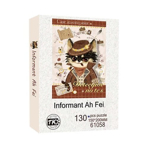 TKX-130pcs Irregular Cut Jigsaw Puzzle-Informant Ah Fei