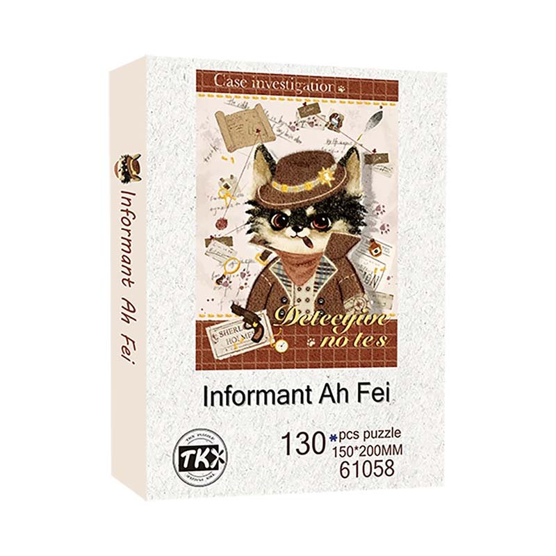 TKX-130pcs Irregular Cut Jigsaw Puzzle-Informant Ah Fei