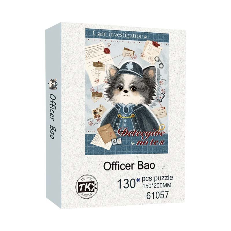 TKX-130pcs Irregular Cut Jigsaw Puzzle-Officer Bao
