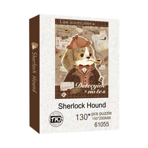 TKX-130pcs Irregular Cut Jigsaw Puzzle-Sherlock Hound