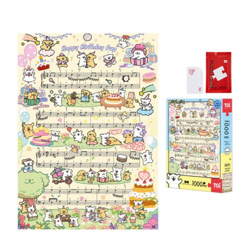 Toi-1000pcs Jigsaw Puzzle-Maltese-Happy Birthday Pup