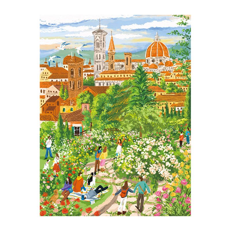 3djp(Pintoo) Jigsaw Puzzles 567pcs-A Spring Afternoon in Florence