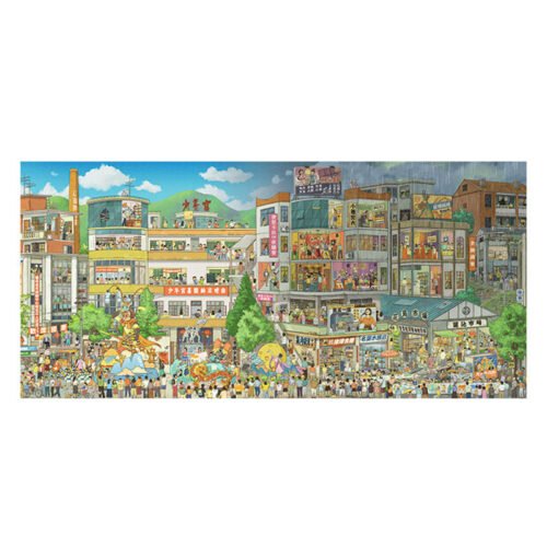 3djp-Bustling City Street 3djp/Pintoo-Plastic Jigsaw Puzzles 2520pcs-Bustling City Street