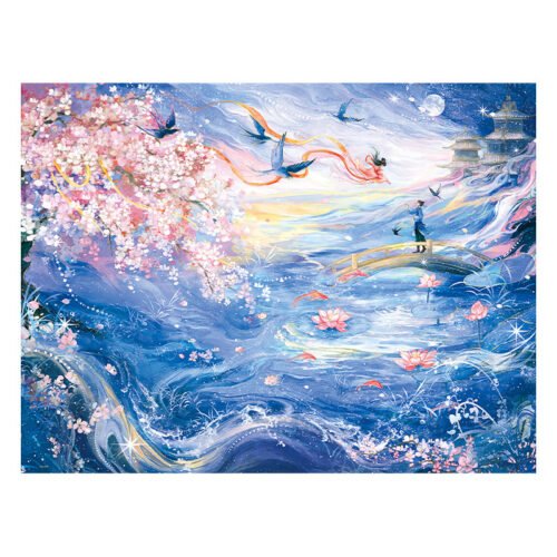 3djp Puzzle-Gazing at the Starry River 3djp/Pintoo-Plastic Jigsaw Puzzles 1008pcs-Showpiece L-Gazing at the Starry River