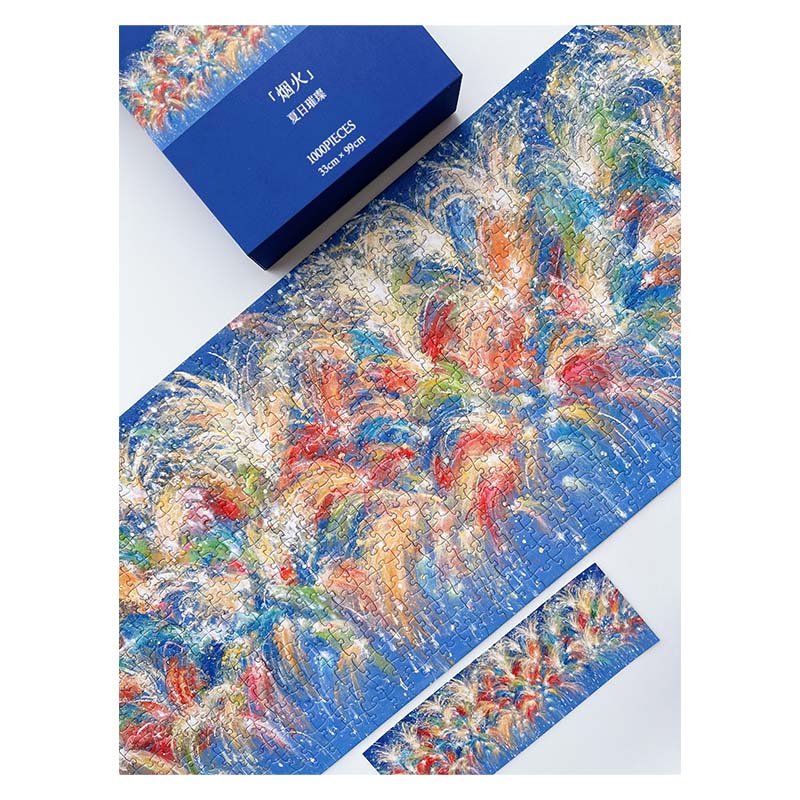 Blue Fireworks Puzzle (2) Dreamer Puzzle-1000pcs Jigsaw Puzzle-Blue Fireworks