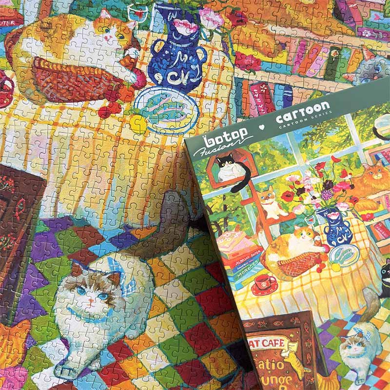 Botop 2000pcs Jigsaw Puzzle-Cat Cafe