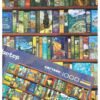 Botop-1000pcs Jigsaw Puzzle-Bookshelf Full of Van Gogh