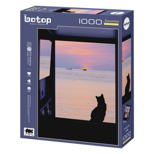 Botop-1000pcs Jigsaw Puzzle-Sunrise Cat