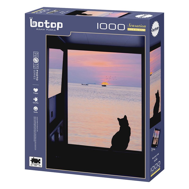 Botop-Sunrise Cat (2) Botop-1000pcs Jigsaw Puzzle-Sunrise Cat
