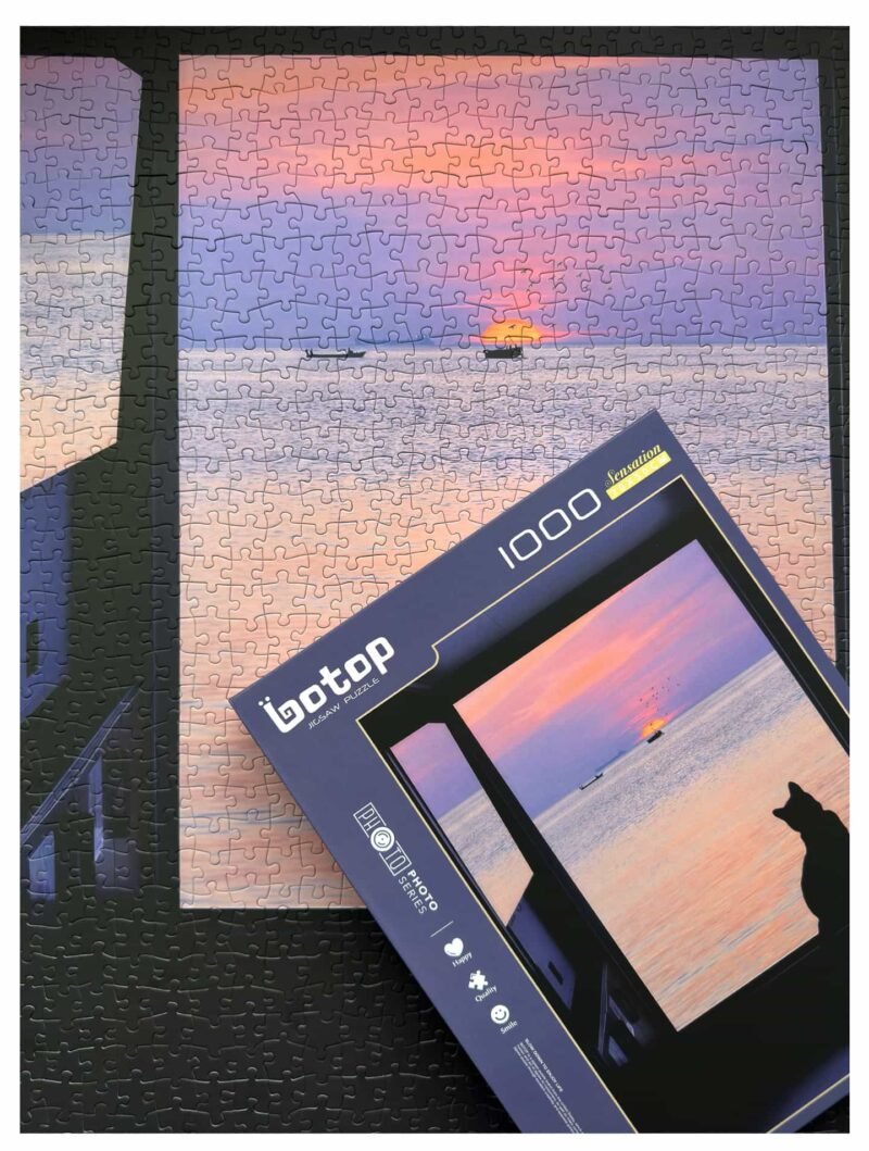 Botop-Sunrise Cat (4) Botop-1000pcs Jigsaw Puzzle-Sunrise Cat
