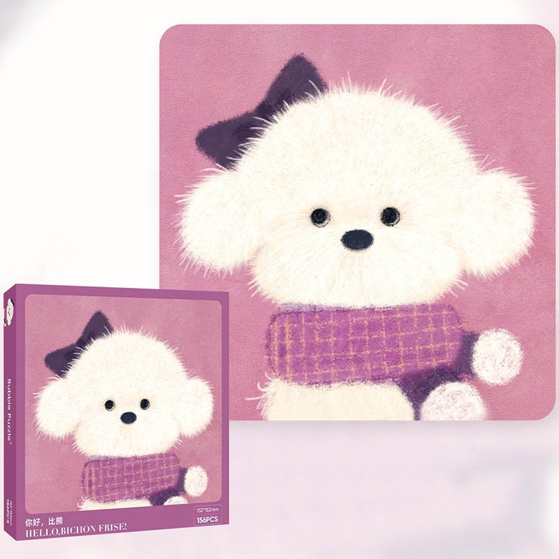 Bubble Puzzle 156pcs-Hello Bichon Frise Bubble Puzzle-156pcs Jigsaw Puzzle-Hello Bichon Frise
