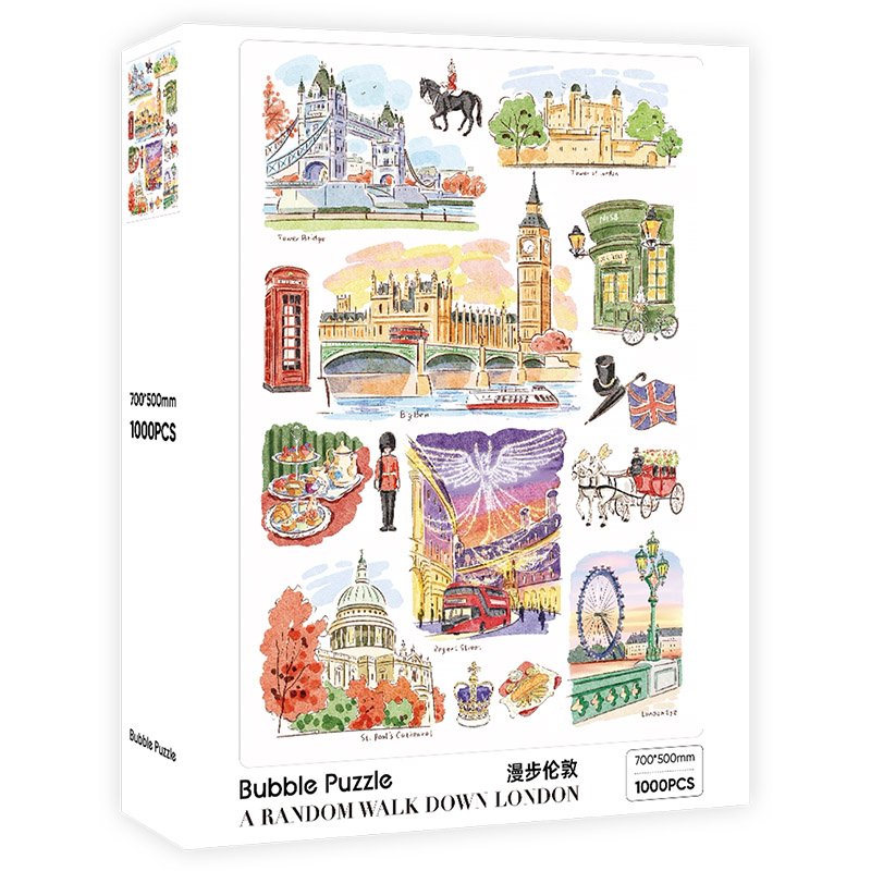 Bubble Puzzle-1000pcs Jigsaw Puzzle-A Random Walk Down London