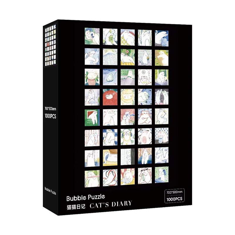 Bubble Puzzle-Cat Diary (2) Bubble Puzzle-1000pcs Jigsaw Puzzle-Cat's Diary