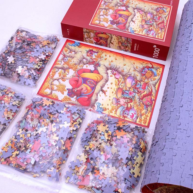 Buji Puzzle-Blessings and Wealth Come Together (1) Buji-1000pcs Jigsaw Puzzle-Blessings and Wealth Come Together