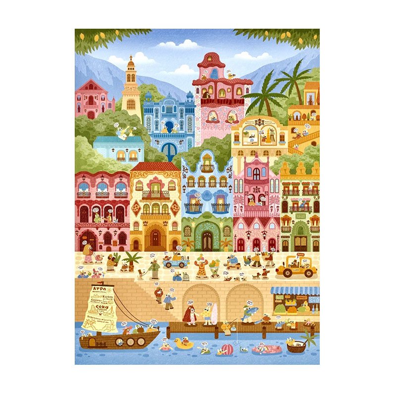 Dogs World Bad Mocha-500pcs Jigsaw Puzzle-Dog's World
