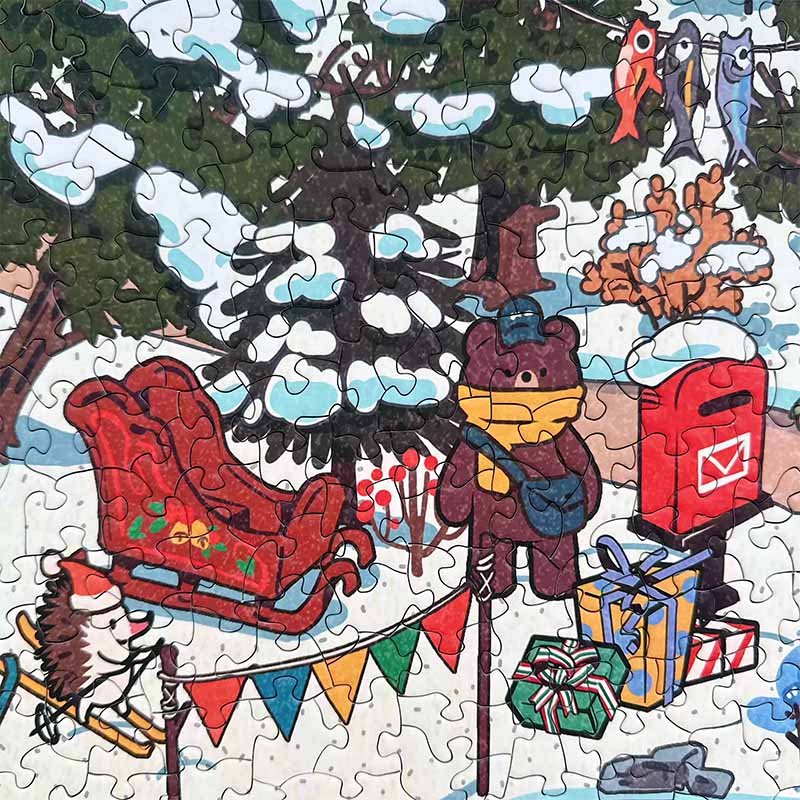 Dreamer Puzzle-1000pcs Irregular Cut Jigsaw Puzzle-Winter Camping
