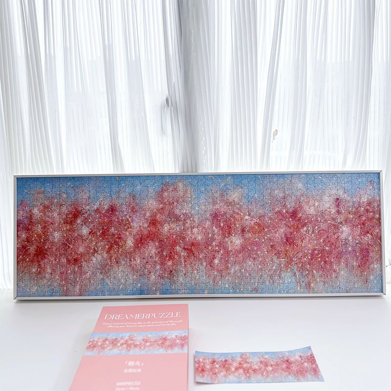 Dreamer Puzzle-Pink Fireworks (2) Dreamer Puzzle-1000pcs Jigsaw Puzzle-Pink Fireworks