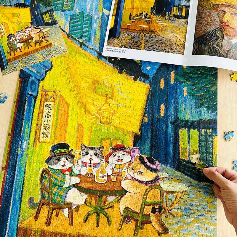 Hourglass Puzzle-Van Gogh's Tavern-1000pcs Jigsaw Puzzle(Café Terrace at Night）