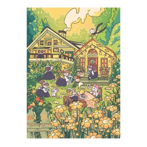 Kibifufu-Rabbit Tea Party Kibifufu-Puzzle 1000 Piece-Rabbit Tea Party