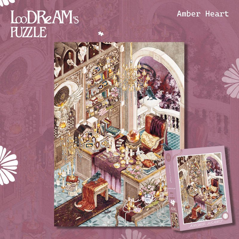 Loodream Puzzle-Amber Heart (2) LOODREAM-Amber Heart-1000pcs Jigsaw Puzzle