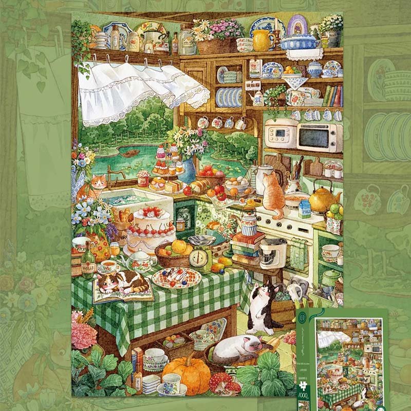 Loodream-Wild Hill Kitchen (4) LOODREAM-Wild Hill Kitchen-1000pcs Jigsaw Puzzle