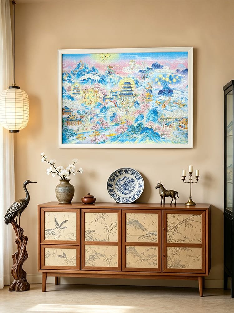 Momibook 2000pcs Puzzle-Eastern Dreamscape (2) Momibook-2000pcs Jigsaw Puzzle-Eastern Dreamscape(Foil Stamping)