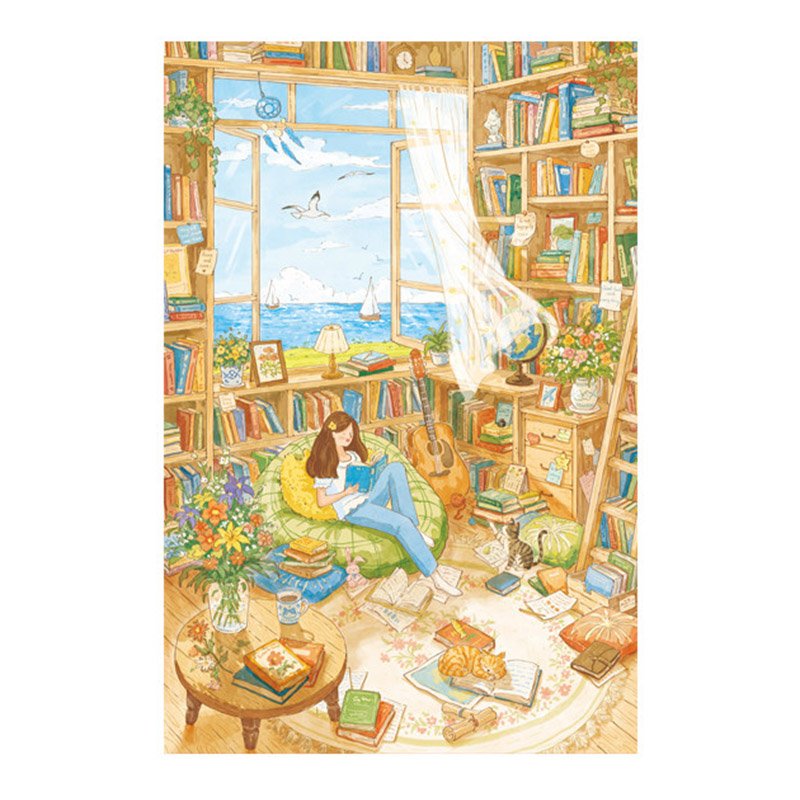 Momibook-1000pcs Jigsaw Puzzle-Reading by the Window