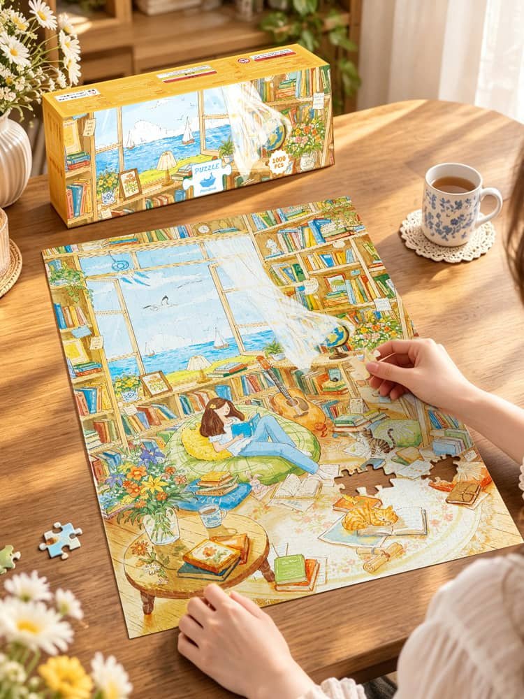 Momibook-1000pcs Jigsaw Puzzle-Reading by the Window