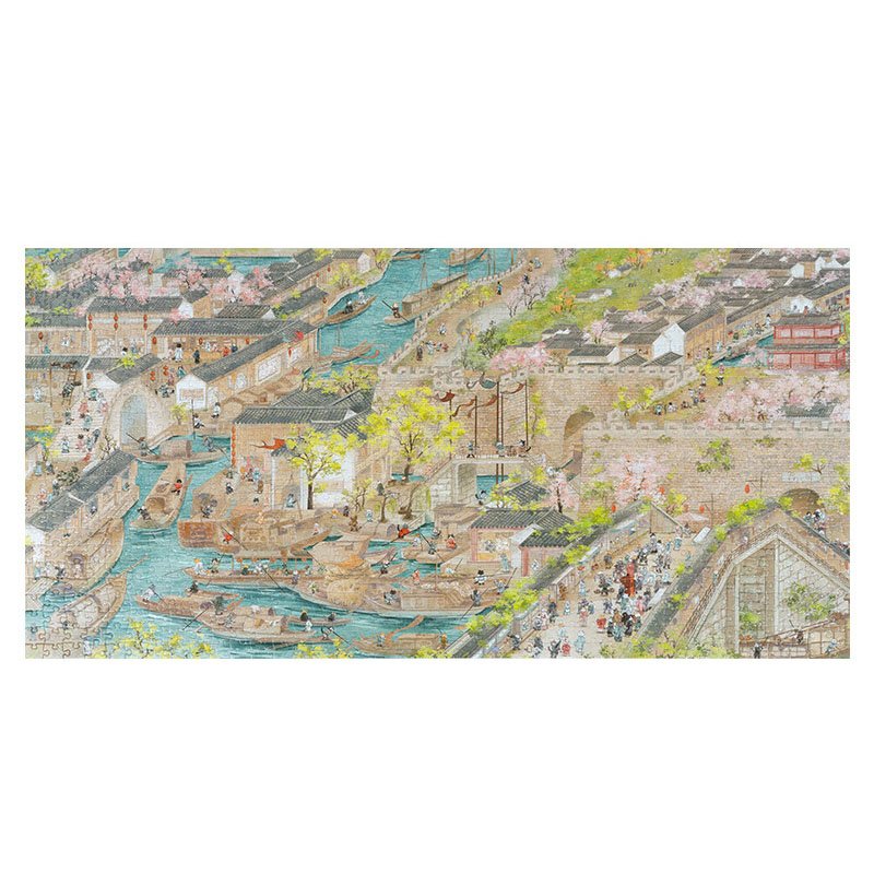 Momibook-Scroll of Cats Roaming in Jiangnan (1) Momibook-1000pcs Jigsaw Puzzle-Scroll of Cats Roaming in Jiangnan