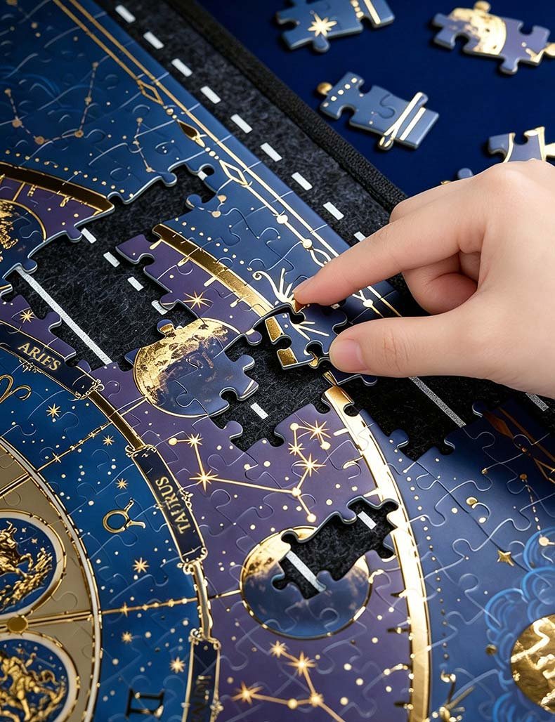 Momibook-Stars Return to Celestial Order (1) Momibook-1000pcs Jigsaw Puzzle-Stars Return to Celestial Order(Gold Foil)