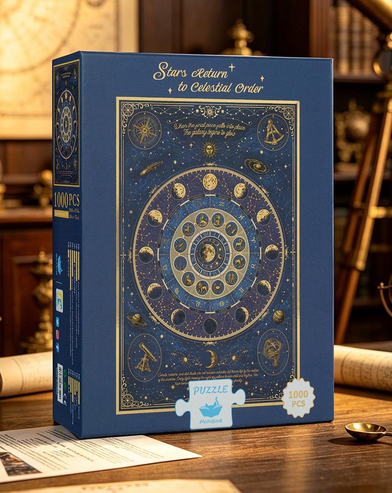 Momibook-Stars Return to Celestial Order (3) Momibook-1000pcs Jigsaw Puzzle-Stars Return to Celestial Order(Gold Foil)