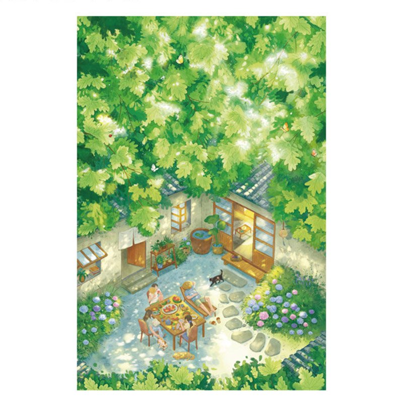 Momibook-1000pcs Jigsaw Puzzle-Summer in the Yard