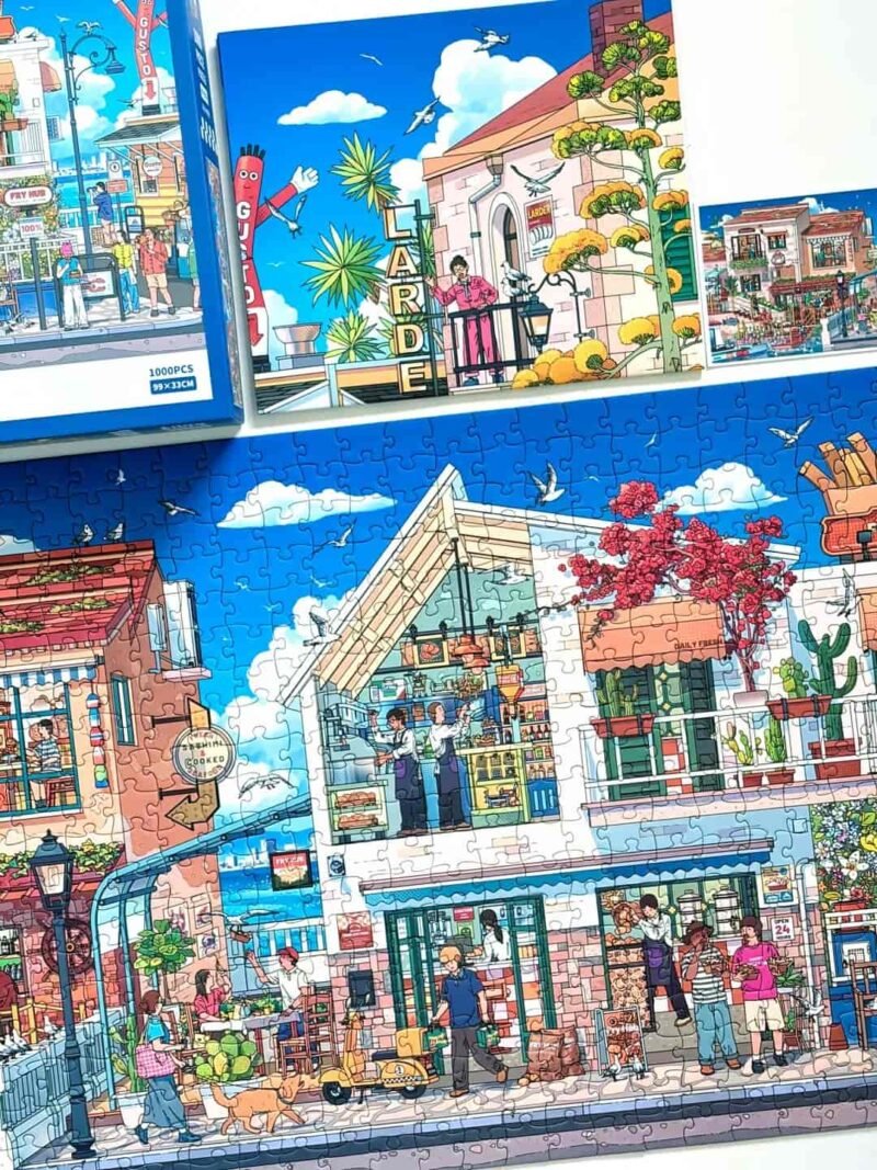 Ni Puzz-Chips by the Quay (4) Ni Puzz-1000pcs Jigsaw Puzzle-Chips by the Quay