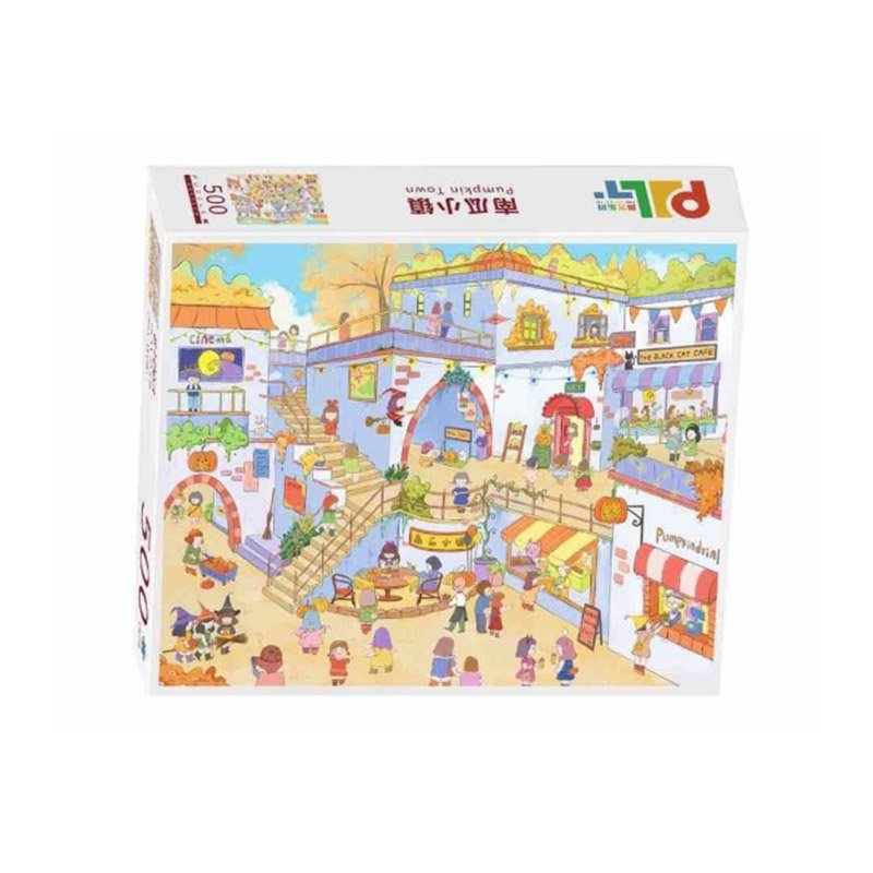 Discontinued-PJLT-500pcs Jigsaw Puzzle-Pumpkin Town