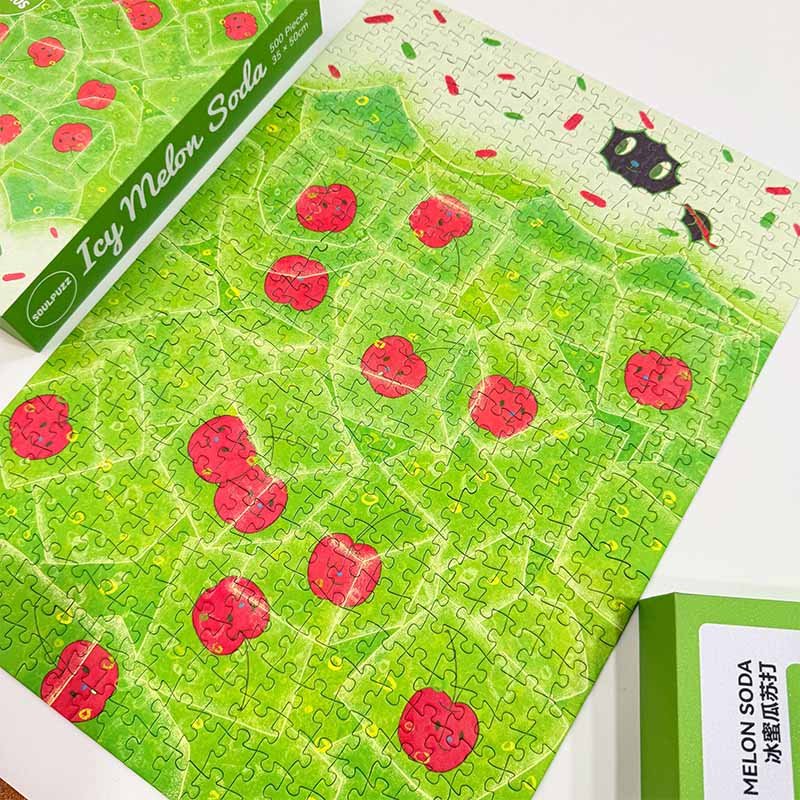Soulpuzz-Icy Melon Soda (3) Soulpuzz-500pcs Jigsaw Puzzle-Icy Melon Soda