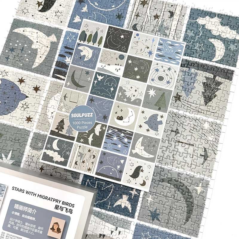 Soulpuzz-Stars with Migratory Birds (1) Soulpuzz-Stars with Migratory Birds-1000pcs Jigsaw Puzzle