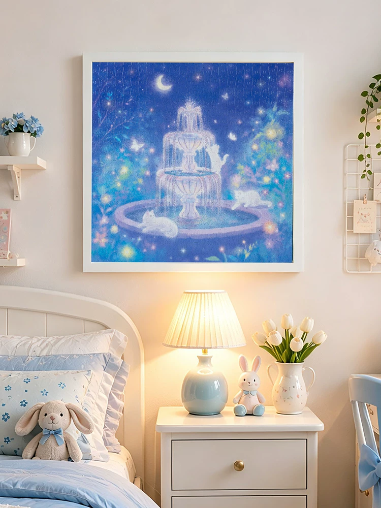 Starlit Wishing Fountain (3) Momibook-Starlit Wishing Fountain-500 Piece Puzzle(Glow in the dark)