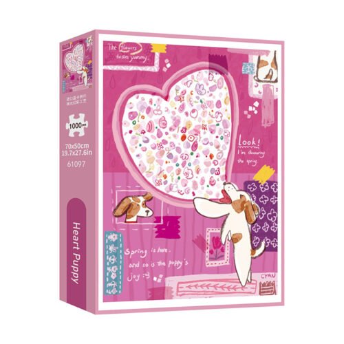 TKX-1000pcs Jigsaw Puzzle-Heart Puppy