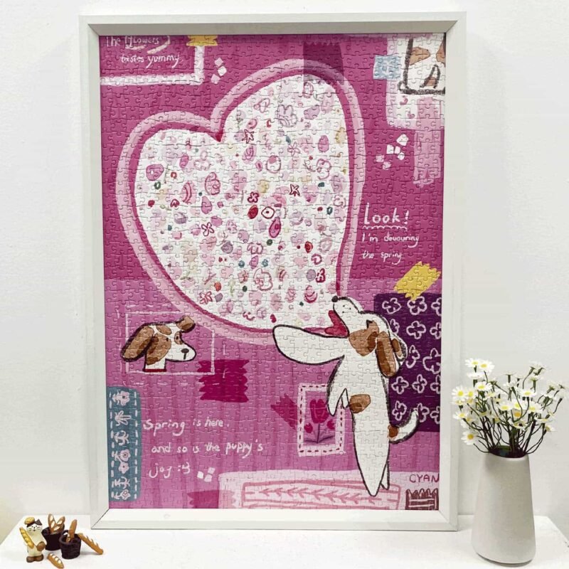 TKX-Heart Puppy TKX-1000pcs Jigsaw Puzzle-Heart Puppy