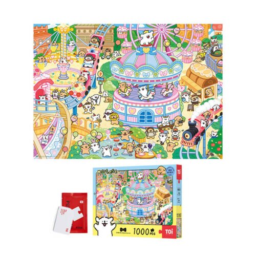 Toi-Puppy Playground Toi-1000pcs Jigsaw Puzzle-Maltese Puppy Playground