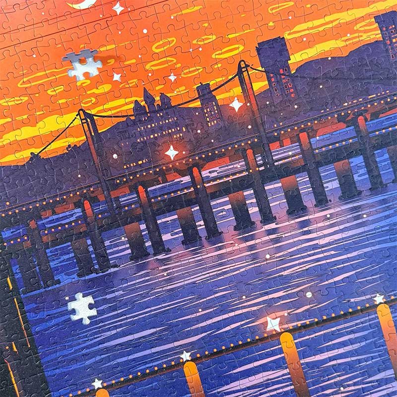 Tutudingdang-The Window Frames the Dusk (1) TuTuDingDang-1000 Piece Puzzle-The Window Frames the Dusk