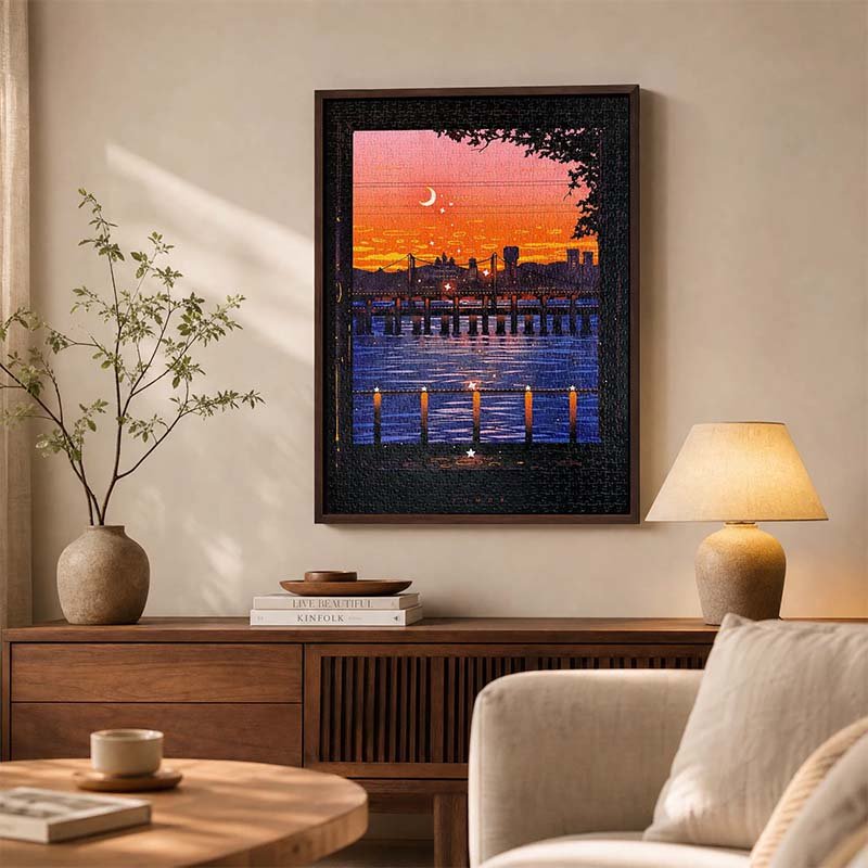 Tutudingdang-The Window Frames the Dusk (3) TuTuDingDang-1000 Piece Puzzle-The Window Frames the Dusk
